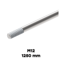 Zugstange für Vordachsystem Stab M12 Glasvordach Edelstahl Überdachung 1250 mm